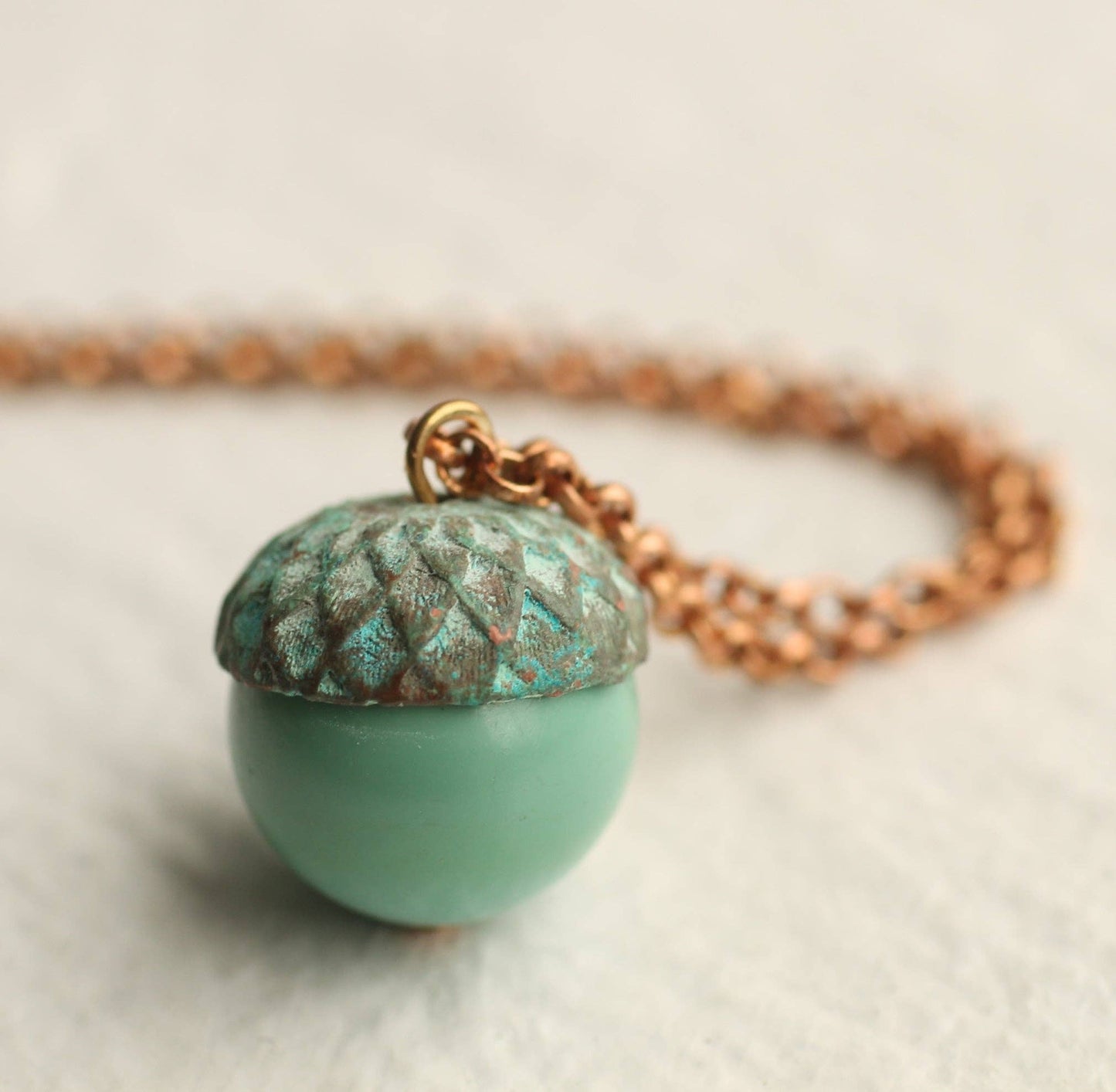 Swarovski Pearl Turquoise Acorn Necklace - 18 inches