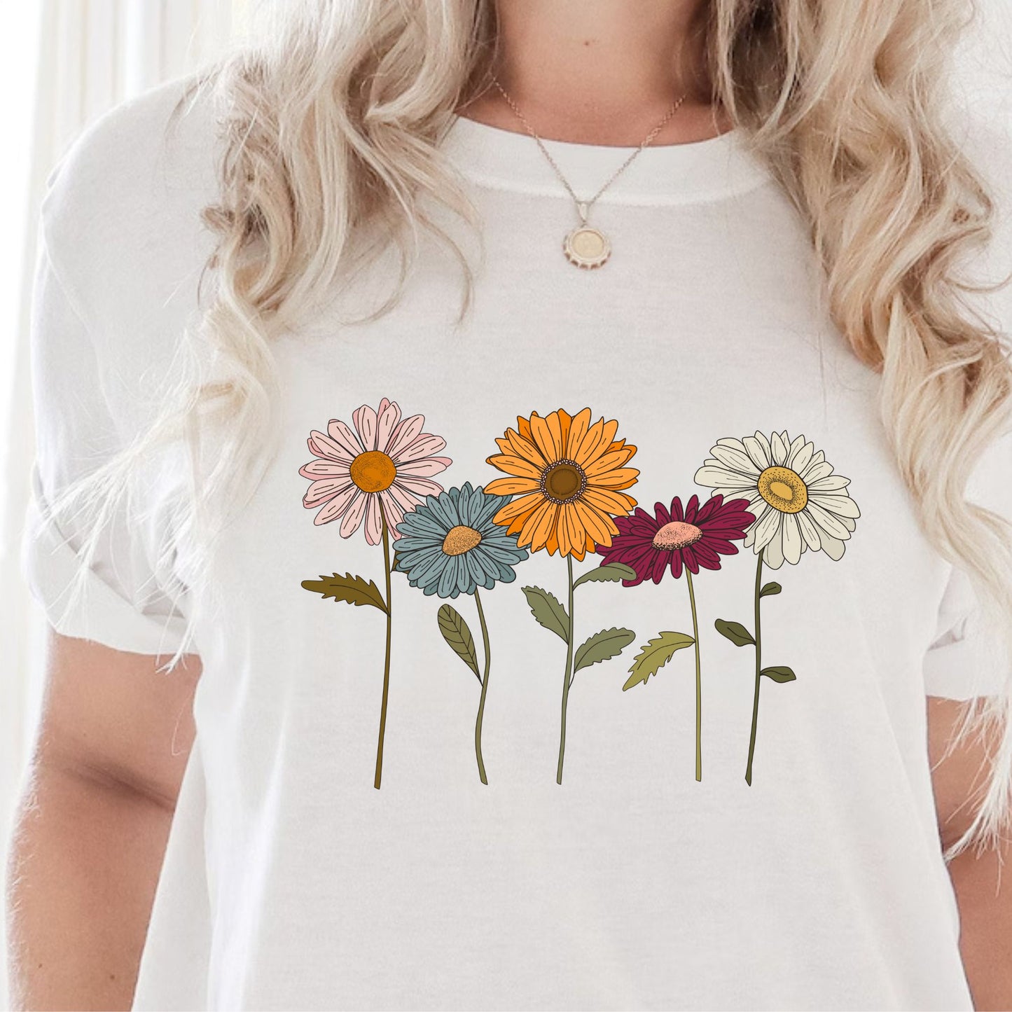 Colourful Daisies Women's Print Tee