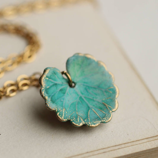 Turquoise Leaf Necklace